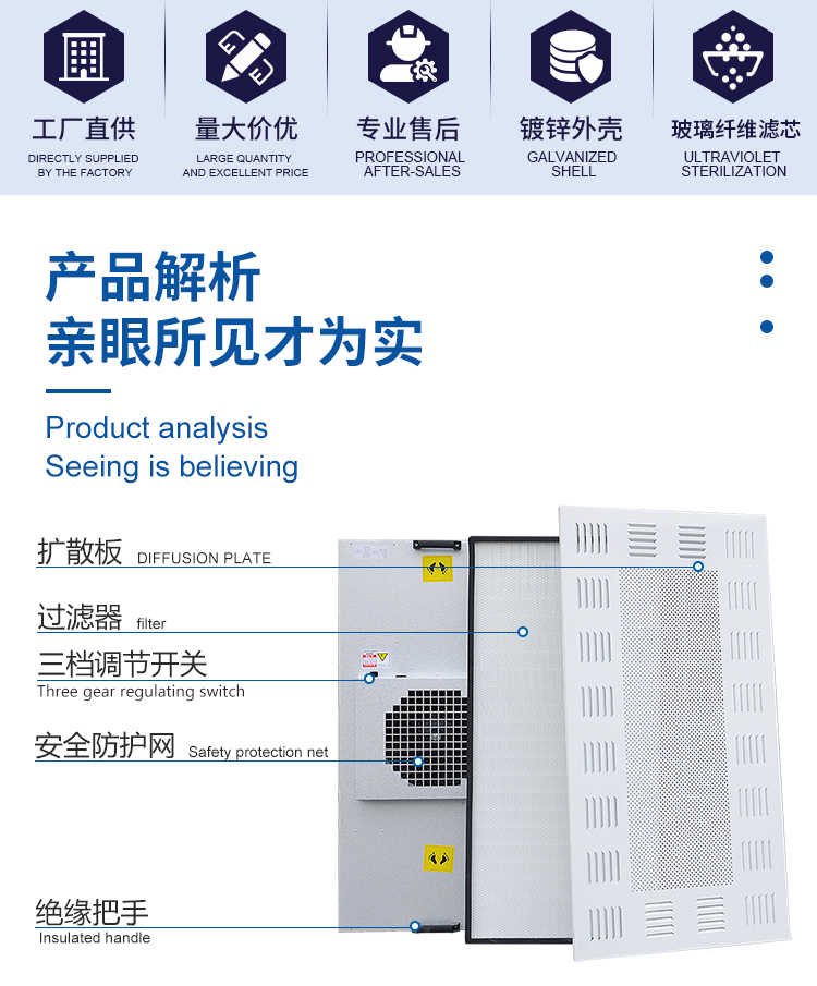 重庆沙巴足球工业FFU空气净化器-优势